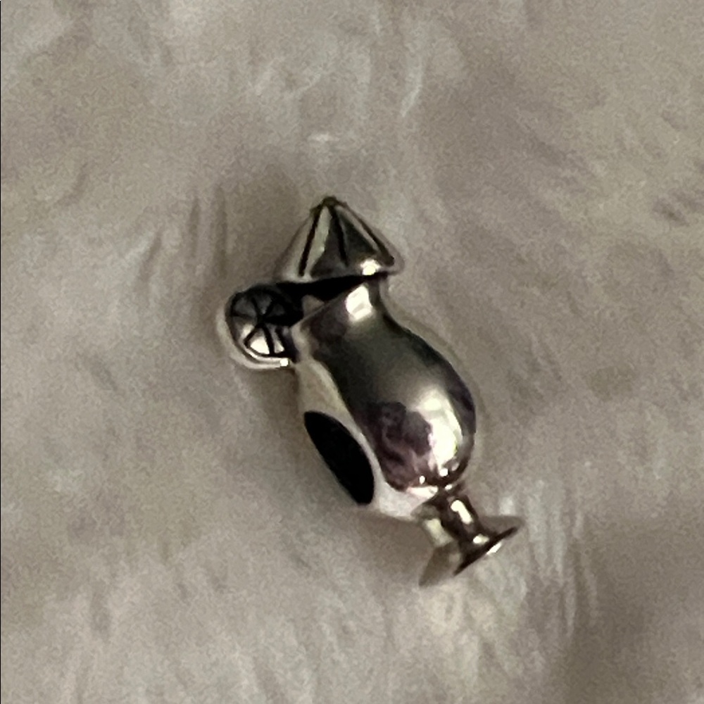 LK NW 🍹 STAMPED 925 STERLING SILVER TALL UMBRELLA DRINK COCKTAIL BRACELET CHARM - Picture 2 of 12